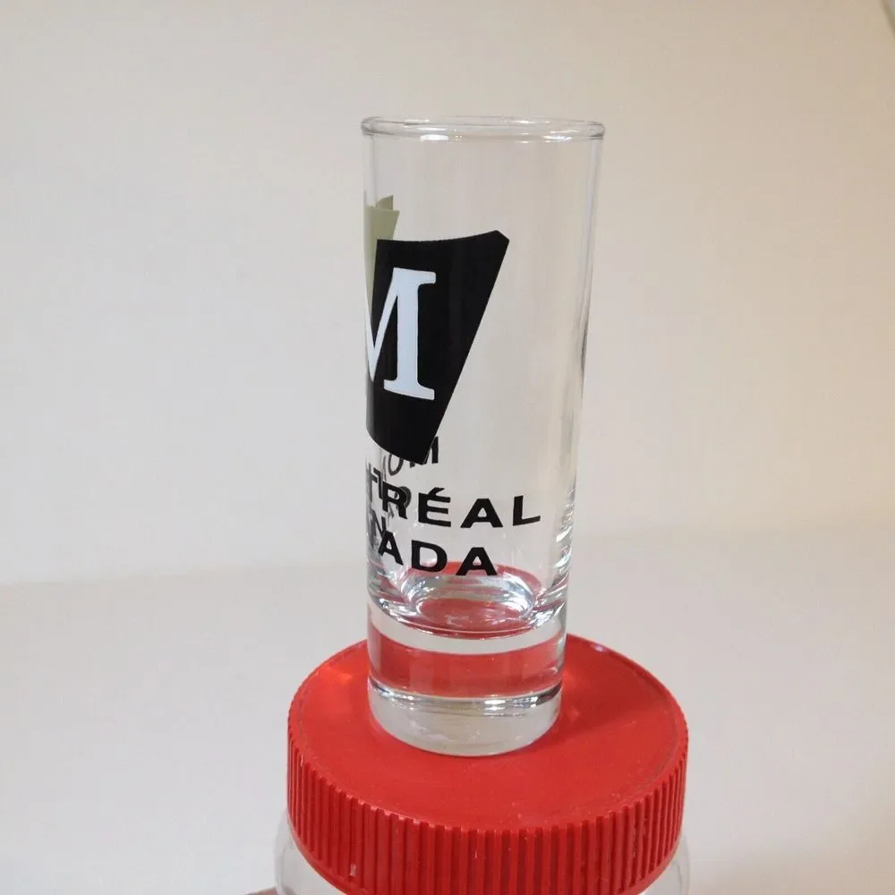 Vintage Montreal Canada Shooter Shot Glass Logo Design